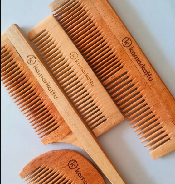 Neem   Wood   Comb   |   Natural,   Anti-Dandruff   &   Eco-Friendly   Hair   Care