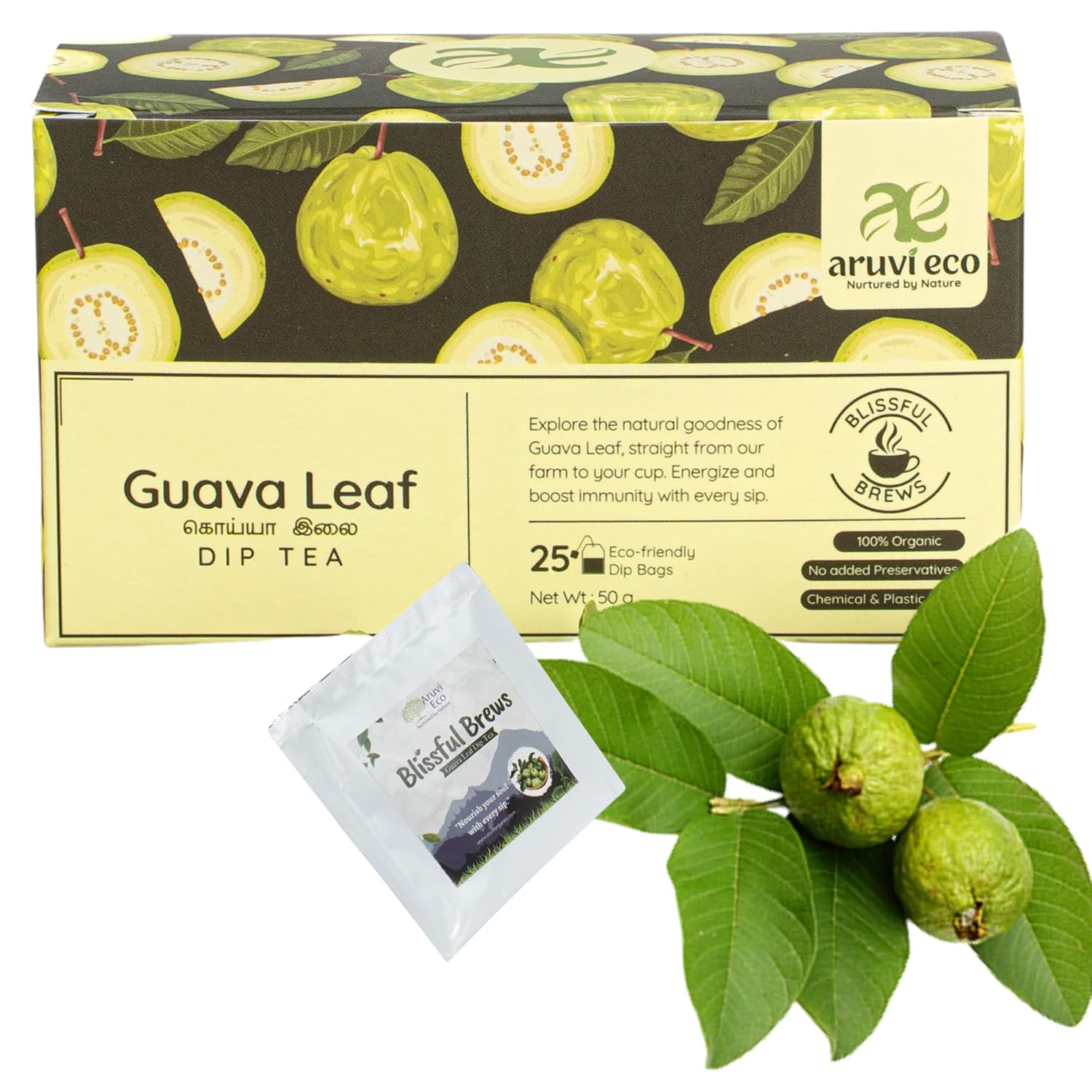 Guava Leaf Dip Tea pack of 25
