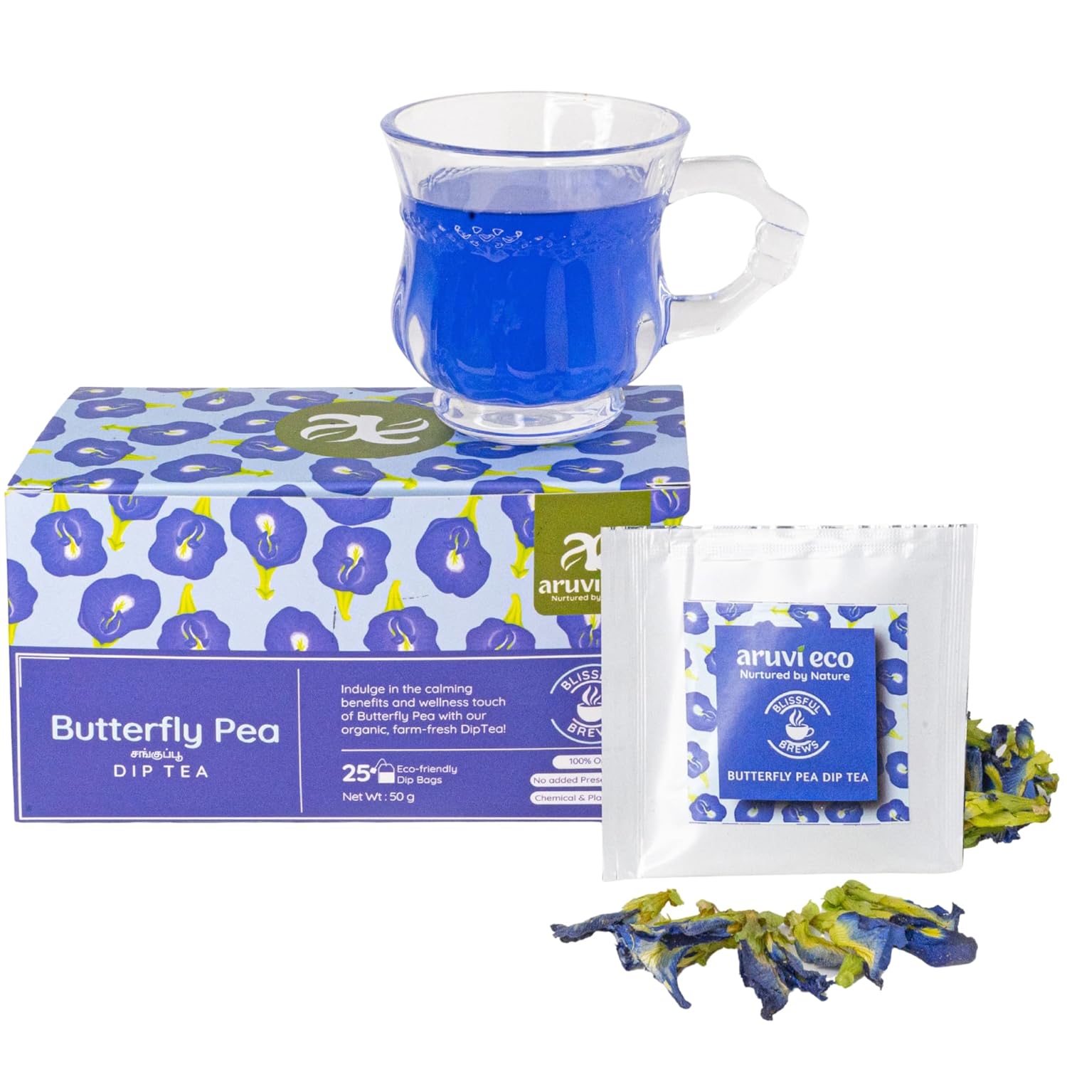 Butterfly Pea Dip Tea pack of 25