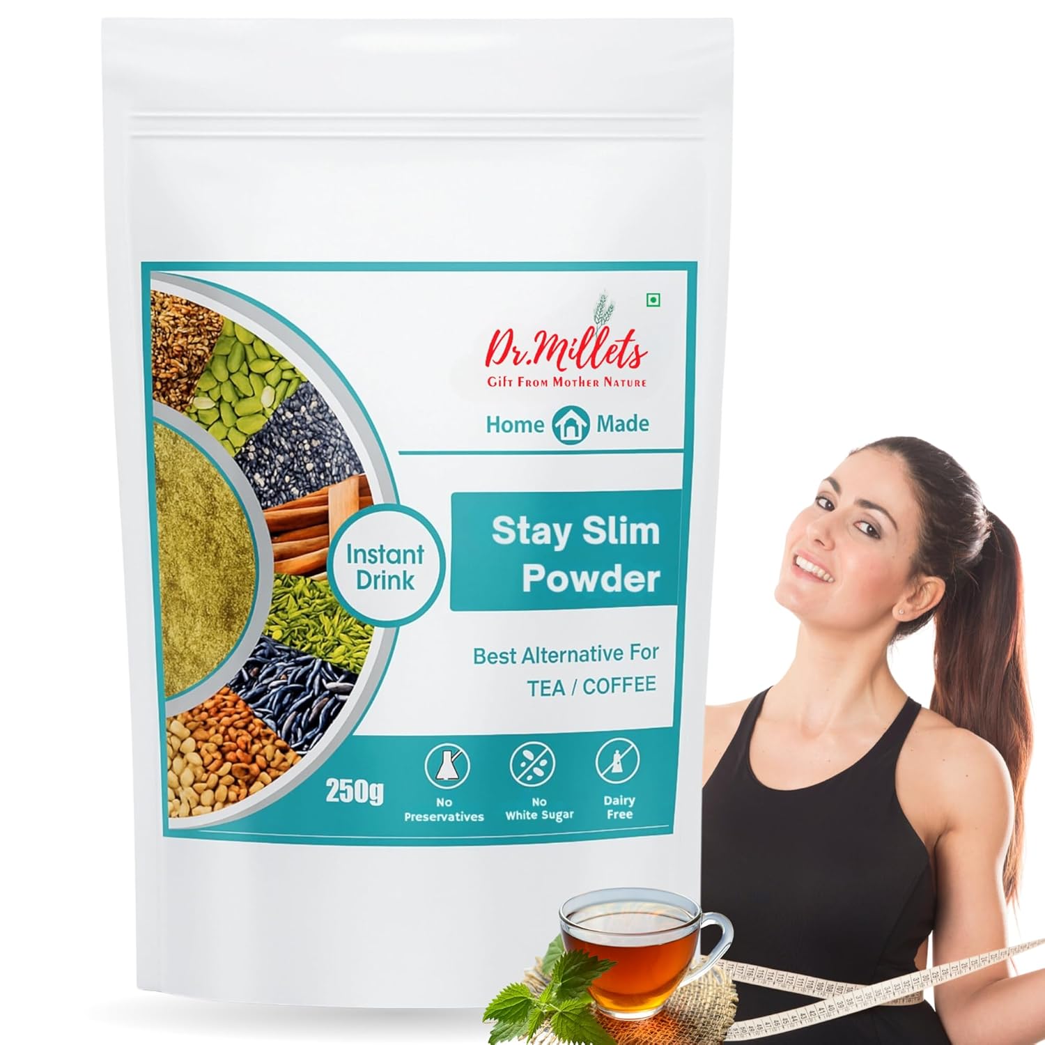 Dr. Milletz Herbal Weight Loss Drink Mix – Sugar & Dairy Free | 250g
