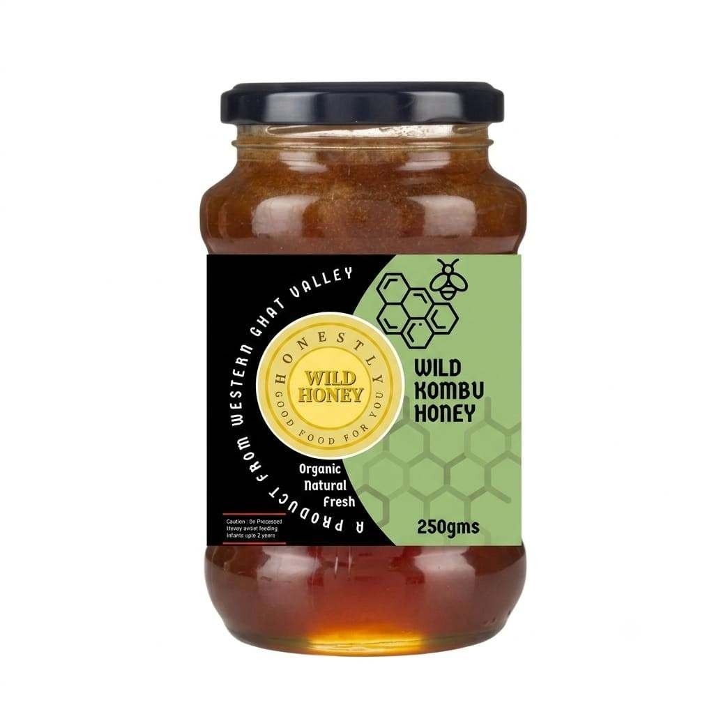 Tejo Orgonics Wild Kombu Honey | 100% Organic Fresh Honey (250g)